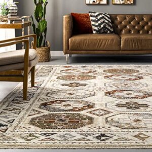 nuLOOM Astrid Traditional Motif Fringe Area Rug, 8' 10" x 12', Beige