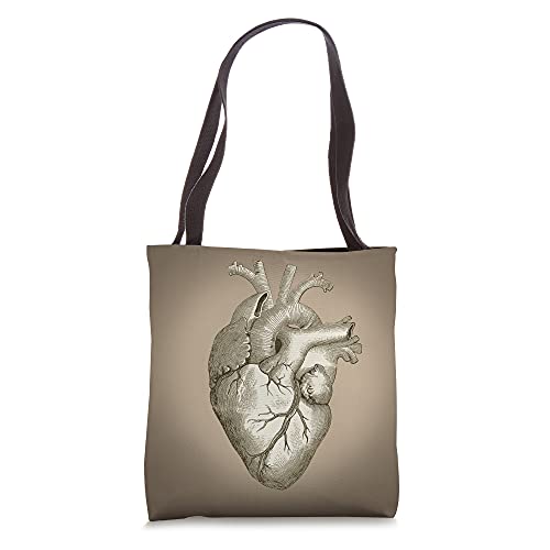 Anatomical human Heart, anatomy illustrations Tote Bag