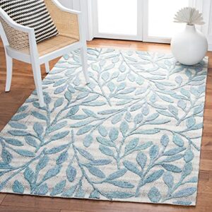 safavieh south hampton collection 6′ x 9′ blue sha302m handmade botanical wool area rug