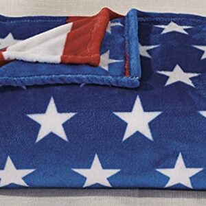 July 4th Stars & Stripes American Flag Ultra Lush Oversized Throw Blanket (50" x 70")