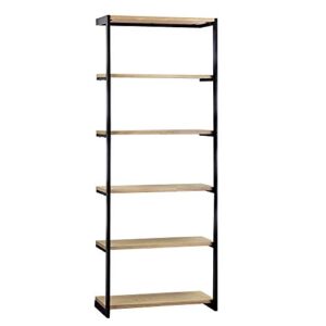 american art decor wood and metal 6 tier wall mounted shelving unit (42” x 16” x 7.25”)