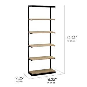 American Art Decor Wood and Metal 6 Tier Wall Mounted Shelving Unit (42” x 16” x 7.25”)