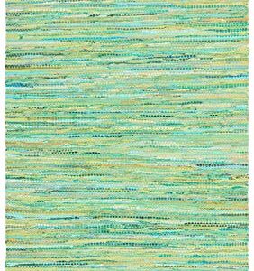 SAFAVIEH Montauk Collection 3' x 5' Green MTK251Y Handmade Flatweave Cotton Area Rug