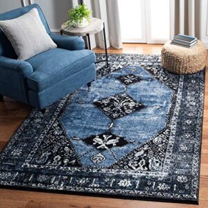 safavieh vintage hamadan collection 8′ x 10′ blue/grey vth217m oriental traditional persian non-shedding living room bedroom dining home office area rug