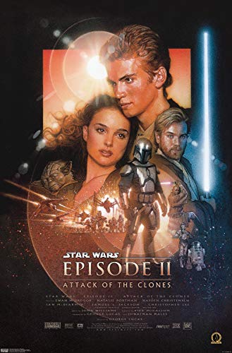 Trends International 24X36 Star Wars: Attack Of The Clones - One Sheet Wall Poster, 24" x 36", Unframed Version