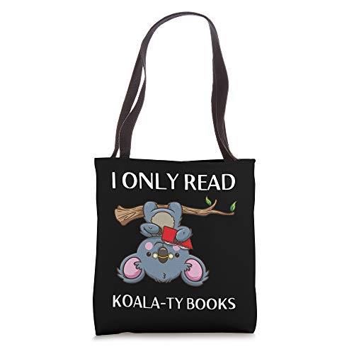 Cute Koala Book Reading Gift Tote Bag for Bookworm Teachers Tote Bag