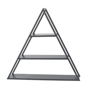 nojo metal triangle wall shelf – black