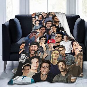 dylan o’brien collage blanket fleece ultra-soft micro throw soft blankets for couch sofa bed 50″x40″