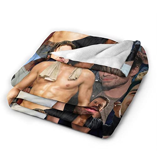 Sebastian Stan Collage Blanket Fleece Ultra-Soft Micro Throw Soft Blankets for Couch Sofa Bed 80"X60"