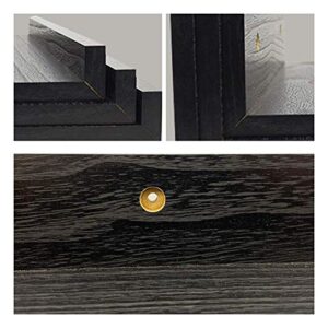 Lavezee 47 Inch + 36 Inch Black Floating Wall Ledge Shelves Set of 3