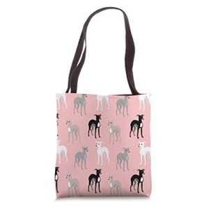 italian greyhound or whippet tote bag