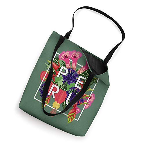 Flowers of Peru Word Art - Peruvian Pride Tote Bag