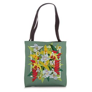 flowers of guatemala word art – guatemalan pride tote bag