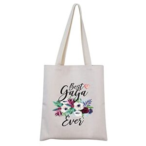 tsotmo gaga gift best gaga ever gift grandma canvas tote bags gaga appreciation gift mother’s day gift (gaga canvas)