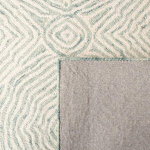 SAFAVIEH Roslyn Collection 3' x 5' Green/Blue ROS351J Handmade Wool Area Rug