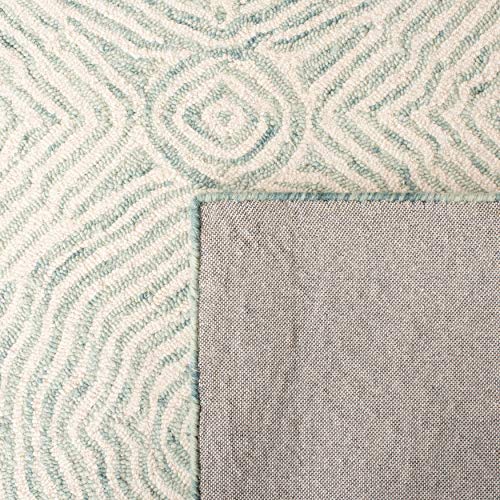 SAFAVIEH Roslyn Collection 3' x 5' Green/Blue ROS351J Handmade Wool Area Rug