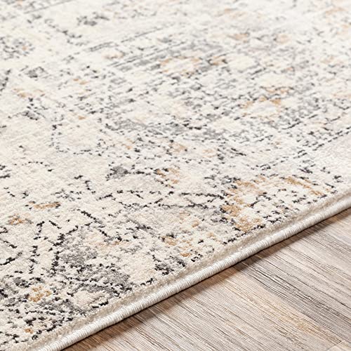 Mark&Day Area Rugs, 8x10 Geelbroek Updated Traditional Tan/Ivory Area Rug, Beige/Gray/Black Carpet for Living Room, Bedroom or Kitchen (7'10" x 10'2")