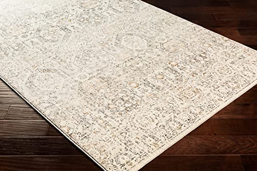 Mark&Day Area Rugs, 8x10 Geelbroek Updated Traditional Tan/Ivory Area Rug, Beige/Gray/Black Carpet for Living Room, Bedroom or Kitchen (7'10" x 10'2")