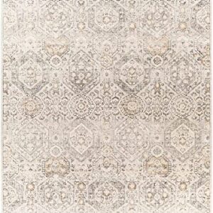 Mark&Day Area Rugs, 8x10 Geelbroek Updated Traditional Tan/Ivory Area Rug, Beige/Gray/Black Carpet for Living Room, Bedroom or Kitchen (7'10" x 10'2")