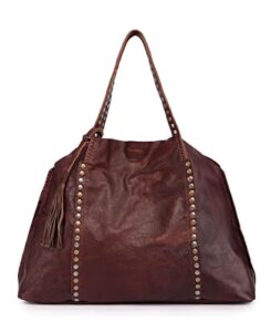 old trend genuine leather birch tote bag (brown)