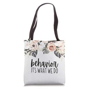 aba therapist gift for behavior therapy tote bag