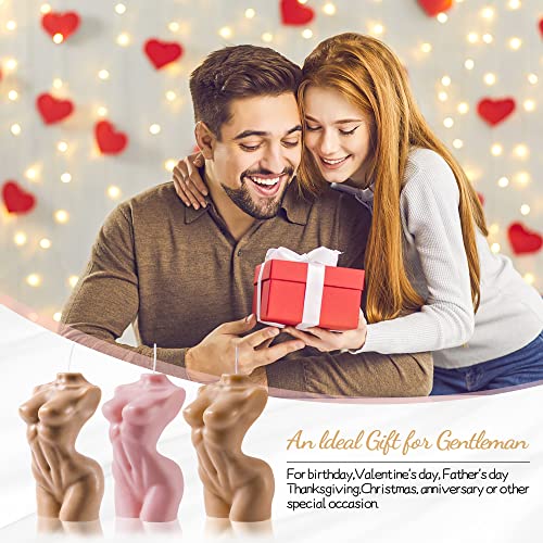 Body Candle Female Torso Candle 6'' Shaped Candles Aesthetic Candle Soy Candle Home Decor for Bathroom Bedroom Gift for Home Spa Wedding Women Birthday Valentine's Day Gift(Brown)