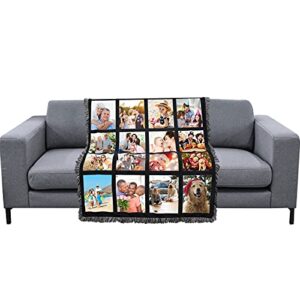 lyfles 2 pack sublimation blanks throw blanket with 20 photos panel 40″x60″,100% polyester