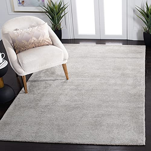 SAFAVIEH Himalaya Collection 5' x 8' Grey HIM152F Handmade Premium Wool & Viscose Area Rug