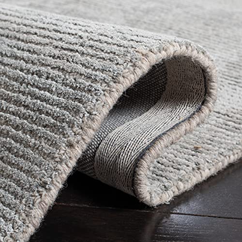 SAFAVIEH Himalaya Collection 5' x 8' Grey HIM152F Handmade Premium Wool & Viscose Area Rug