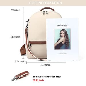 BROMEN Backpack Purse for Women Leather Anti-theft Travel Backpack Fashion College Shoulder Handbag