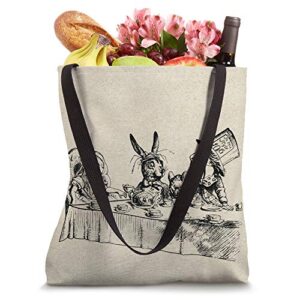 Alice in Wonderland Mad Hatter Vintage Illustration Tote Bag