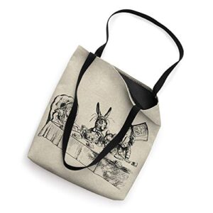 Alice in Wonderland Mad Hatter Vintage Illustration Tote Bag