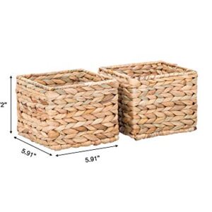 Better Homes & Gardens Woven Water Hyacinth Tank Basket, Natural