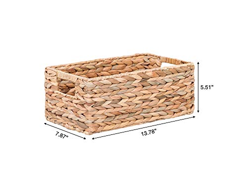 Better Homes & Gardens Woven Water Hyacinth Tank Basket, Natural