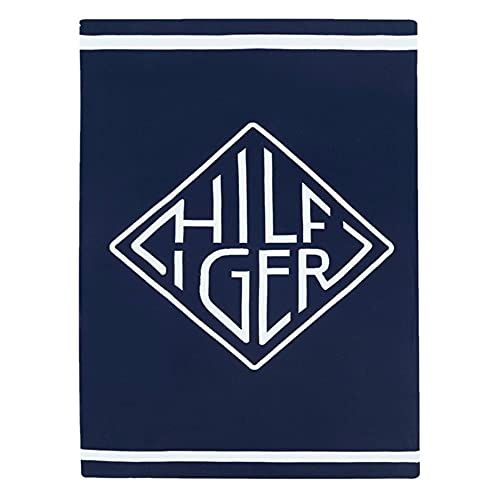 Tommy Hilfiger Diamond Monogram Throw, 50x70 inch, Navy