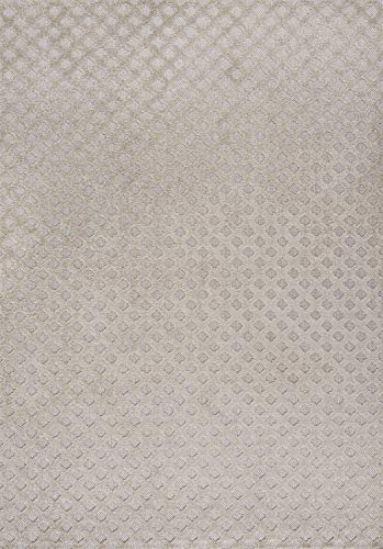 JONATHAN Y SBH101A-4 Rabat High-Low Pile Mini-Diamond Trellis Indoor Outdoor Area-Rug Bohemian Easy-Cleaning High Traffic Bedroom Kitchen Backyard Patio Porch Non Shedding, 4 ft x 6 ft, Beige