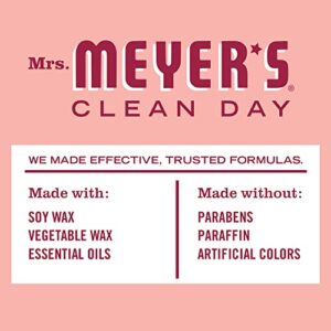 Mrs. Meyer's Soy Tin Candle, 12 Hour Burn Time, Made with Soy Wax and Essential Oils, Rose, 2.9 oz