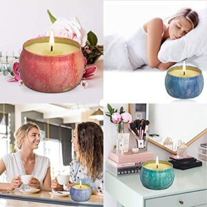 Scented Candles Gift Set for Women: 4.4 Oz Pack of 4 Soy Wax Aromatherapy Candle with Strongly Fragrance Essential Oils for Stress Relief or Christmas Birthday Mother's Day