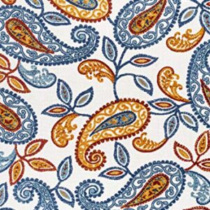 JONATHAN Y AMC102B-5 Julien Paisley High-Low Indoor Outdoor Area-Rug Bohemian Floral Easy-Cleaning High Traffic Bedroom Kitchen Backyard Patio Porch Non Shedding, 5 X 8, Orange/Blue