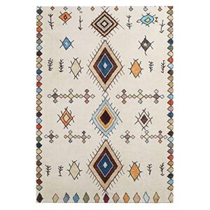 moroccan distressed non slip area rugs 8×10 boho fluffy soft floor rug extra large carpet for living room bedroom kid’s playroom cream 8′ x 10′