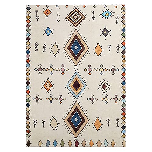 Moroccan Distressed Non Slip Area Rugs 8x10 Boho Fluffy Soft Floor Rug Extra Large Carpet for Living Room Bedroom Kid’s Playroom Cream 8' x 10'