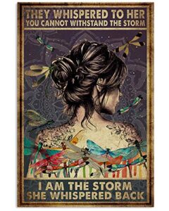 coupletxx store yoga storm dragonfly vertical poster they whispered to her you can’t withstand the storm she whispered back i am the storm vertical poster no frame (24″ x 36″ (1″=2.5cm))