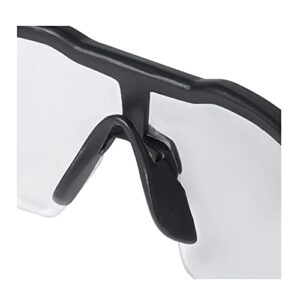 Milwaukee Anti-Scratch Safety Glasses Clear Lens Black/Red Frame - Case of: 1;