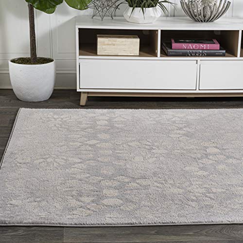 JONATHAN Y MDP405A-3 Roma Ornate Geometric Tile Indoor -Area Rug Vintage Transitional Contemporary Casual Easy-Cleaning Bedroom Kitchen Living Room Non Shedding, 3 X 5, Grey