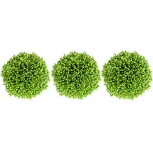 cir oases 3.5 inch decorative balls artificial green plant decorative balls, bowl filler greenery balls,set of 3 …