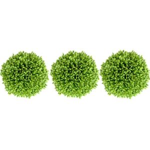 CIR OASES 3.5 Inch Decorative Balls Artificial Green Plant Decorative Balls, Bowl Filler Greenery Balls,Set of 3 …