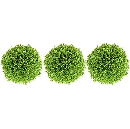 CIR OASES 3.5 Inch Decorative Balls Artificial Green Plant Decorative Balls, Bowl Filler Greenery Balls,Set of 3 …