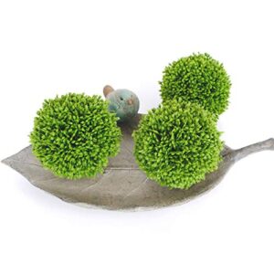 CIR OASES 3.5 Inch Decorative Balls Artificial Green Plant Decorative Balls, Bowl Filler Greenery Balls,Set of 3 …