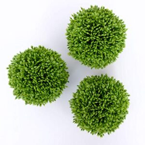 CIR OASES 3.5 Inch Decorative Balls Artificial Green Plant Decorative Balls, Bowl Filler Greenery Balls,Set of 3 …