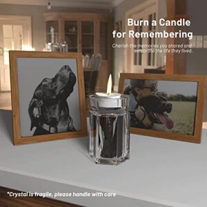 Small Urns for Human Ashes Adult Male - Crystal Mini Cremation Keepsake Urn for Ashes with Box, Beautiful Glass Photo Urn, An Elegant Blue Baby Urn - Sharing Personal Funeral Urn for Dog, Cat or Human